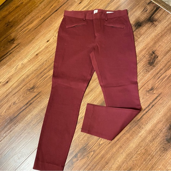 GAP Burgundy (not red) Office Style Trousers Skinny Ankle Size 8 R Brand New - Picture 8 of 10